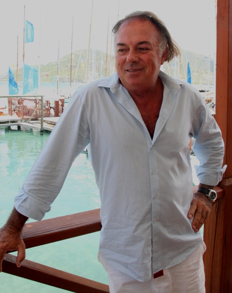 Carlo Falcone all'Antigua Marina Yacht Club