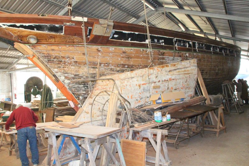 Il San Giuseppe Due al Cantiere Gallinari di Anzio nel 2016 prima del trasferimento Foto Maccione 3