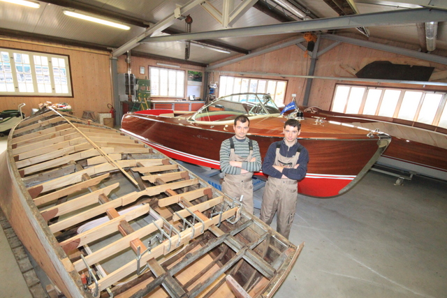 Davide e Luca Glisenti in cantiere Foto Maccione