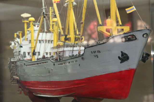 Un modello di nave al Museo di Viareggio. Foto Maccione