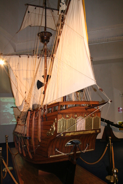 Un modello di veliero al Museo Galata di Genova. Foto Maccione