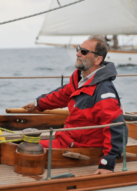 Enrico 'Chicco' Zaccagni al timone di Oenone Foto Fanelli