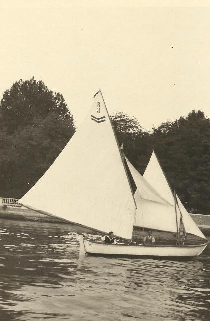 Delfino full-rigged, nella Laguna di Venezia nel 1936